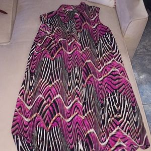 Worthington Button Sleeveless Dress